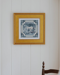 Light Blue On the Hunt Framed Scarf Print