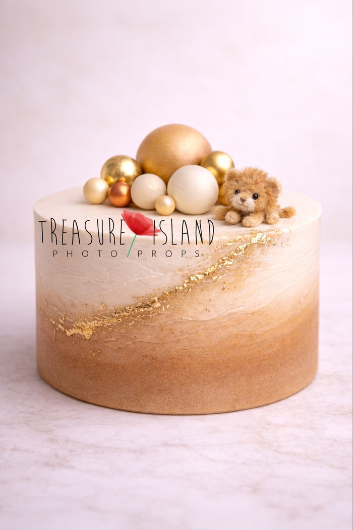 Lion Cub Edition structural styrofoam cake smash prop for Safari birthday photograp