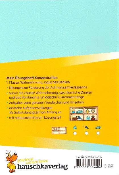 Mein Übungsheft "Konzentration"