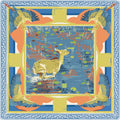 Melon Lily Pad Doe - Double-Sided Silk Scarf | austinwilliamsart.com