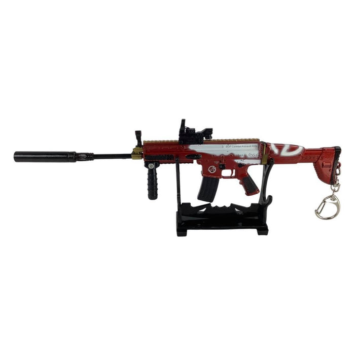 Metal Keychain - PUBG - SCAR - Red