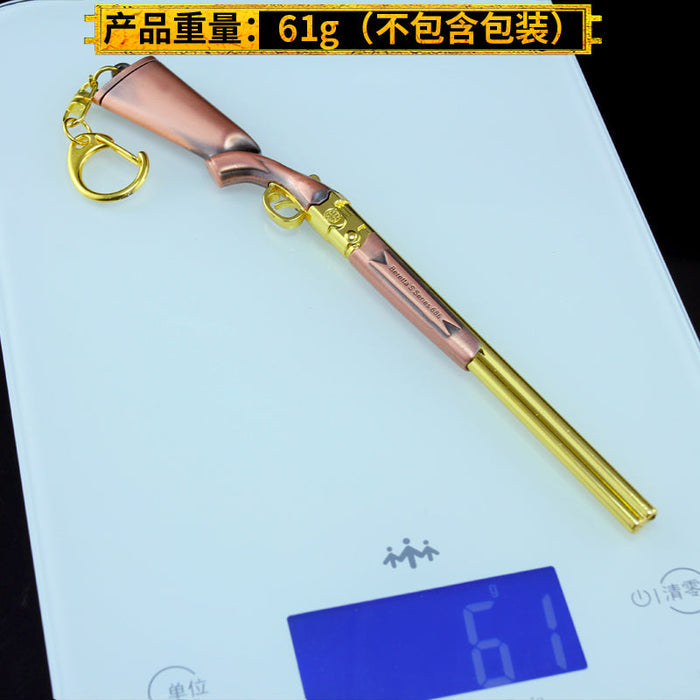 Metal Keychain - PUBG - Shotgun - Gold