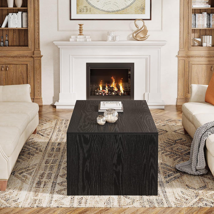 47.2" Coffee Table, Mid - Century Modern Accent Center Table with Sturdy Base Tribesigns