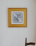 Mist Tide Diver Framed Scarf Print