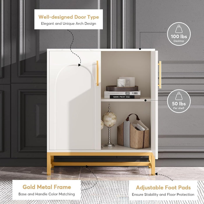 Modern Sideboard Buffet Storage Cabinet with Adjustable Shelves