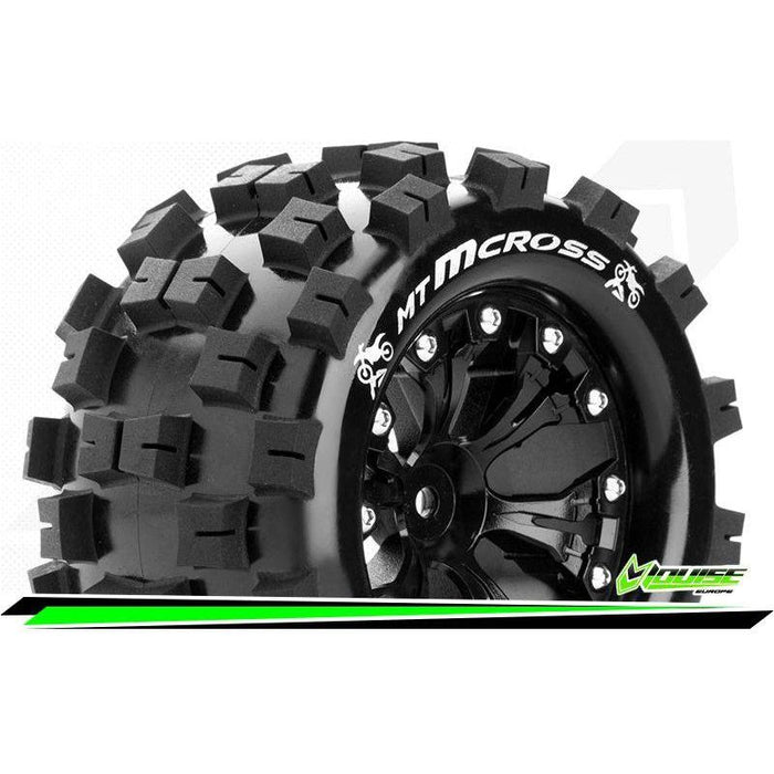 MT-Mcross 2.8 tyre w/rim Black 12mm hex