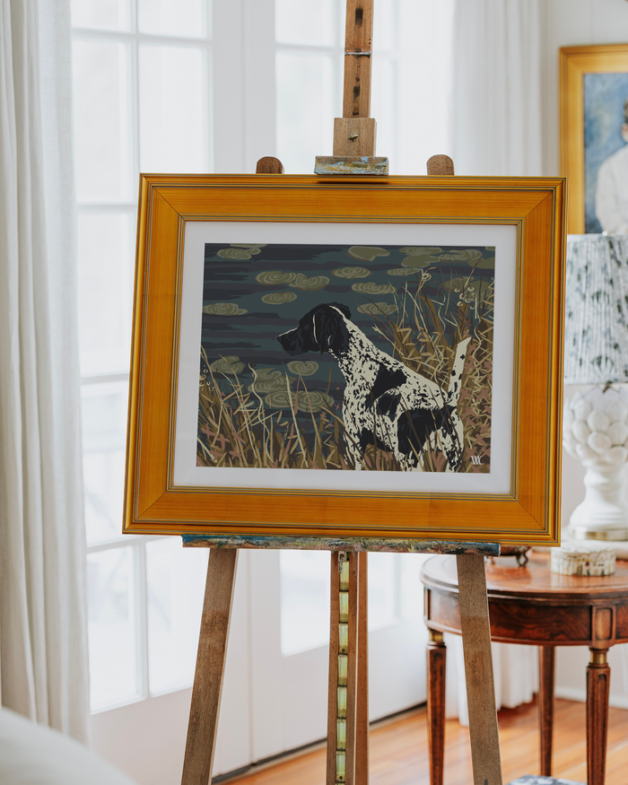 Navy German Shorthair at Pond