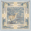 Neutral Lily Pad Doe Silk Scarf