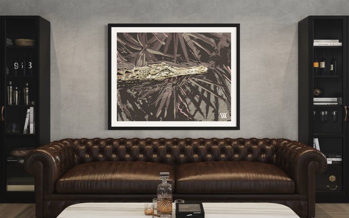 Neutral Ocmulgee Alligator | Austin Williams Art | austinwilliamsart.com