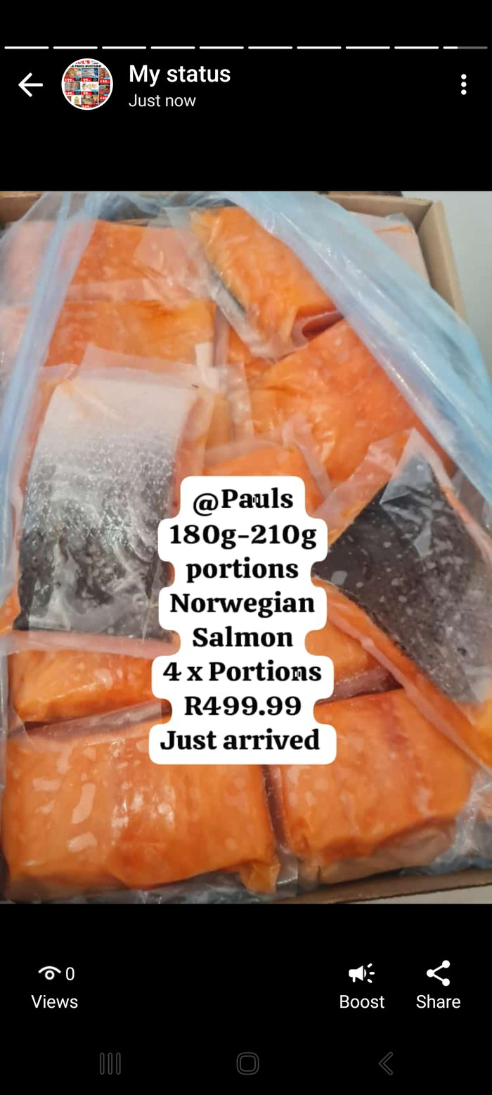 NORWEGIAN SALMON FILLETS 200g PORTIONS
