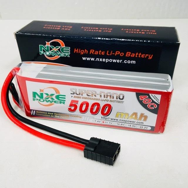 NXE 11.1v 5000mah 40c soft case Lipo Battery -Traxxas Plug