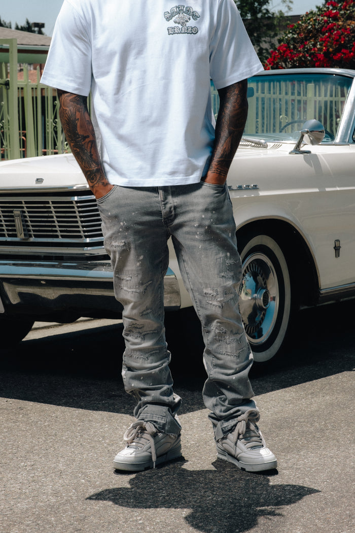Oasis 2.0 Flare Jean - Light Grey