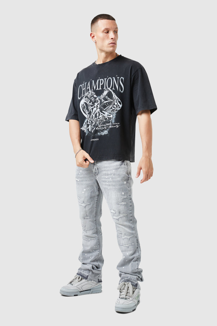 Oasis 2.0 Flare Jean - Light Grey