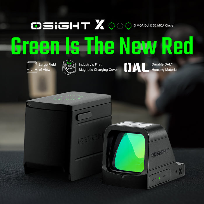Olight Osight 3 MOA Rechargeable Dot Open Reflex Sight with Wireless Charging Cover