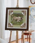 Olive On the Hunt Framed Scarf Print