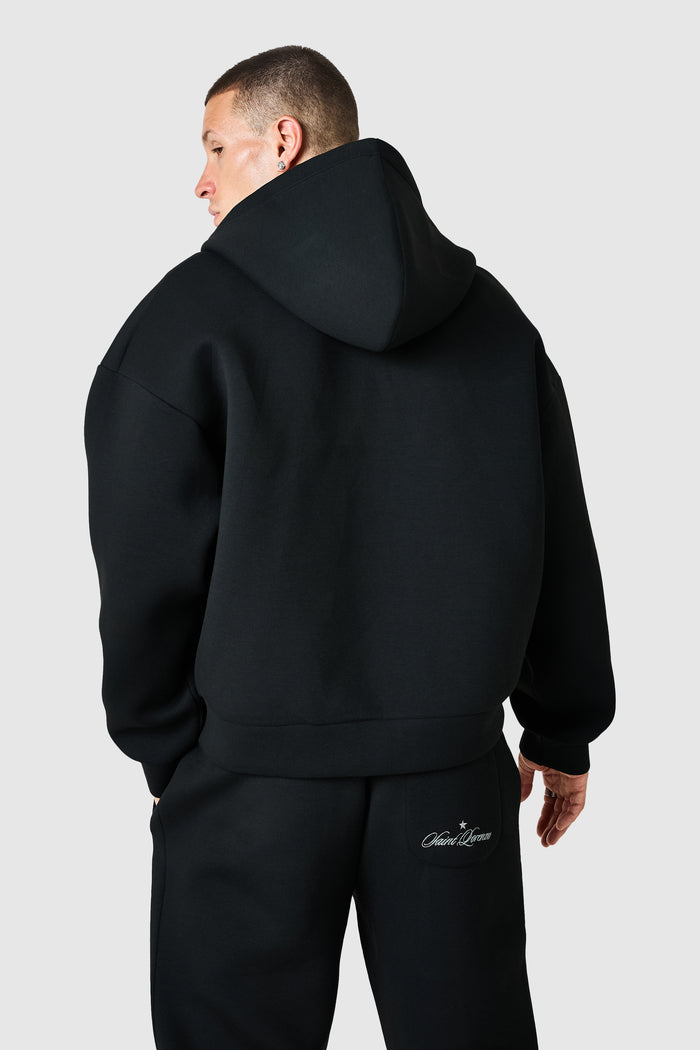 Origin Boxy Scuba Full Zip Hood - Black