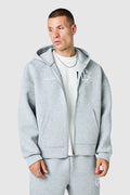 Origin Boxy Scuba Full Zip Hood - Grey Marl