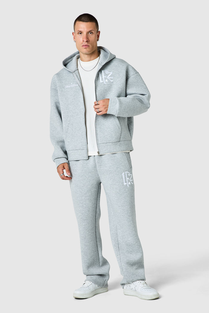 Origin Boxy Scuba Full Zip Hood - Grey Marl