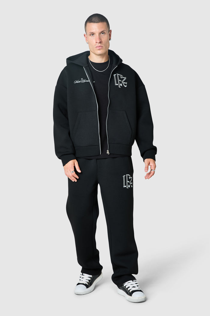 Origin Boxy Scuba Hood Tracksuit - Black