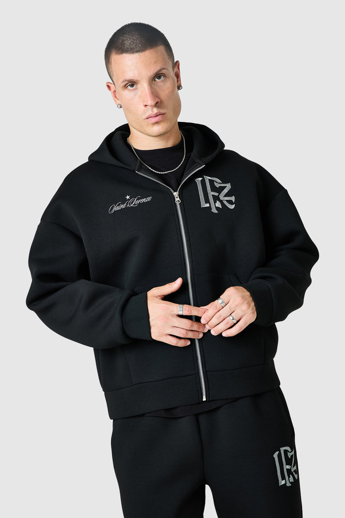 Origin Boxy Scuba Hood Tracksuit - Black
