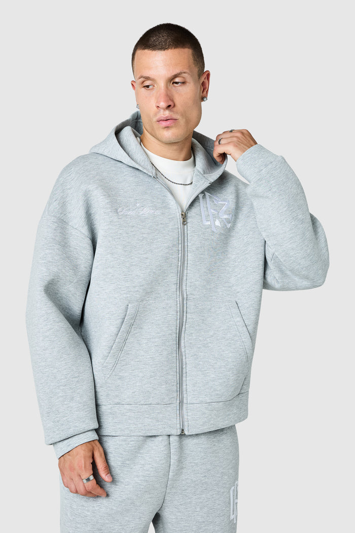 Origin  Boxy Scuba Hood Tracksuit - Off White / Grey