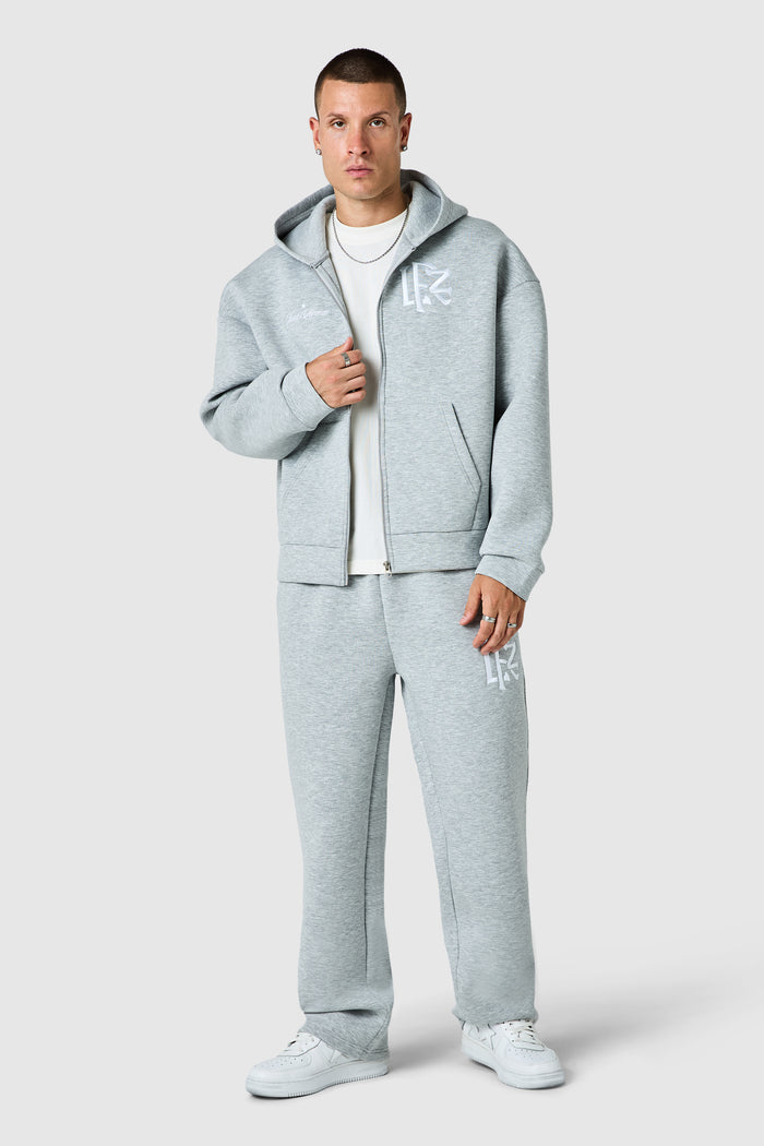 Origin  Boxy Scuba Hood Tracksuit - Off White / Grey