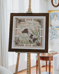 Pink Pheasant Watch Framed Scarf Print