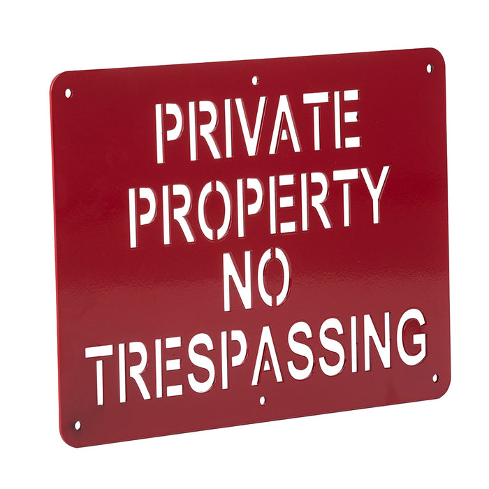 Private Property - No Trespassing Sign | Single