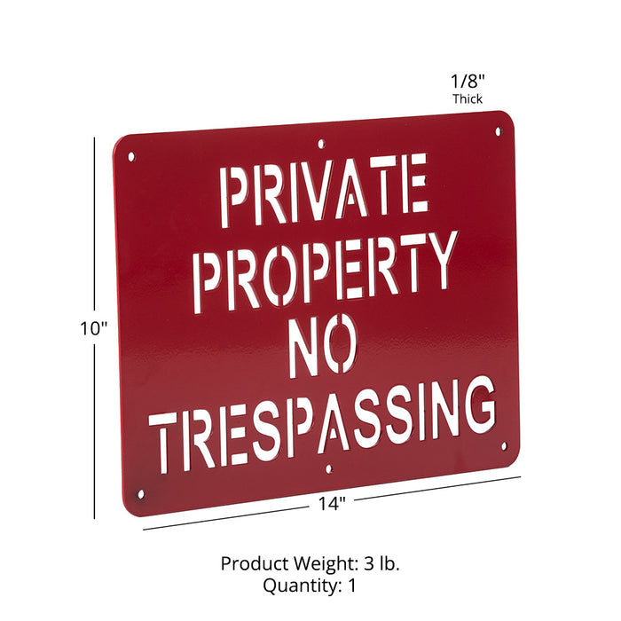 Private Property - No Trespassing Sign | Single