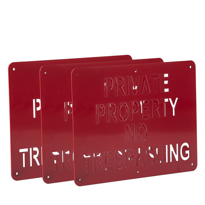 Private Property - No Trespassing Sign | 3 Pack