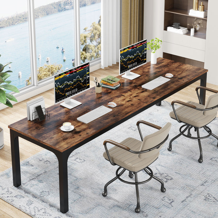 Rectangle Executive Desk, 78.7" Computer Desk 6FT Conference Table