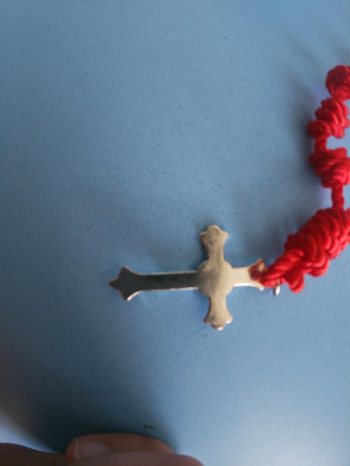 Red Knotted Rosary, large