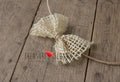 Rustic Burlap Bow Headband - Newborn Photography Prop