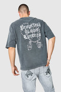 San Lorenzo T Shirt - Black Acid Wash