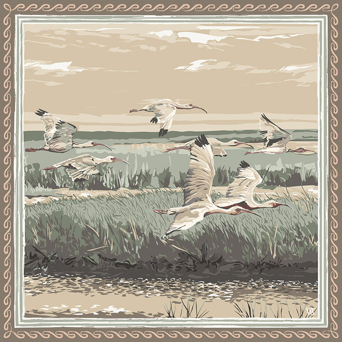 Sand Marsh Flyer Framed Scarf Print