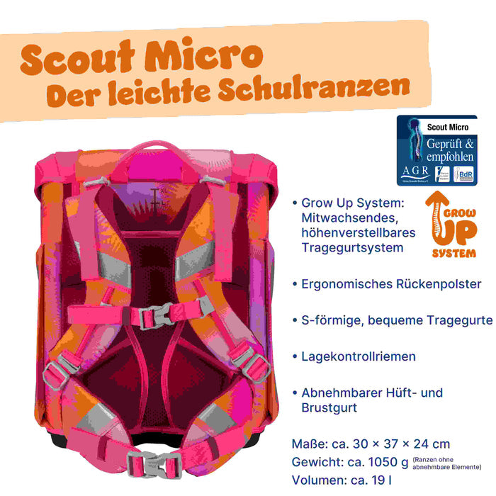 Scout Micro Schulranzen-Set 4tlg. Florida Sunset