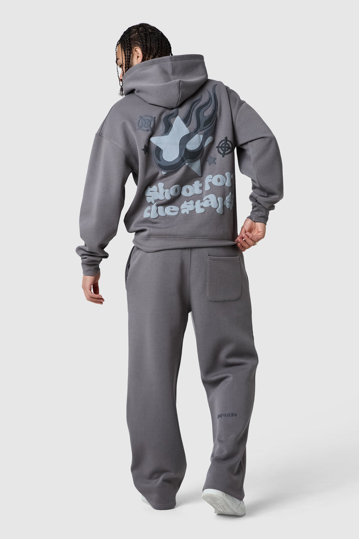 Shoot For The Stars Hood - Steel