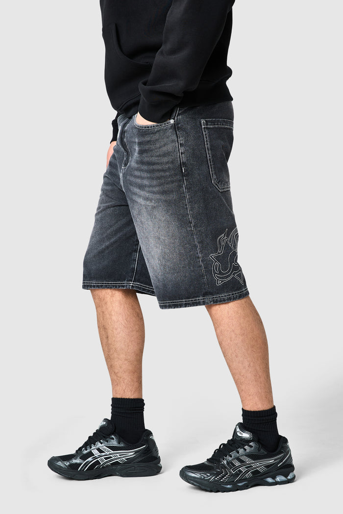 Shoot For The Stars Jort - Black