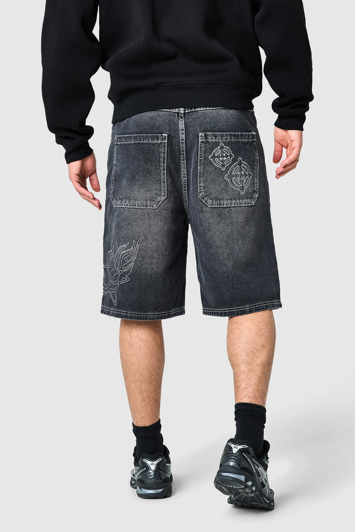 Shoot For The Stars Jort - Black