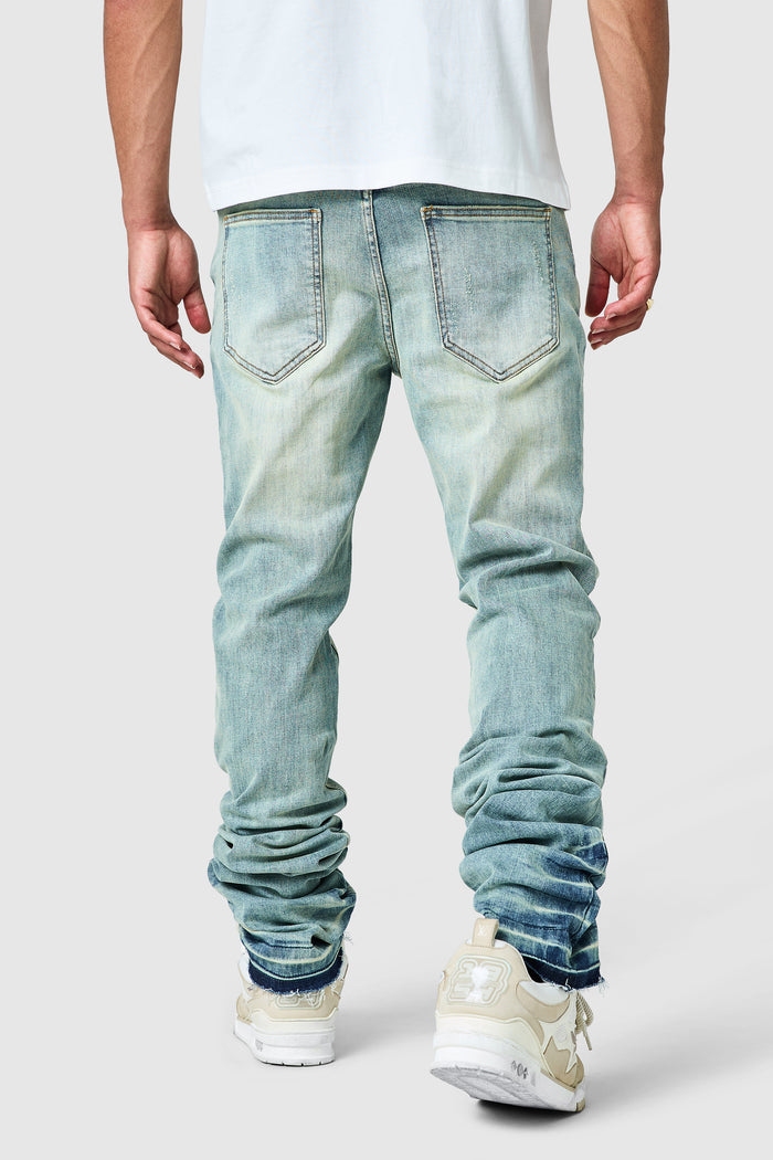 Stacked Jean  - Champagne Blue
