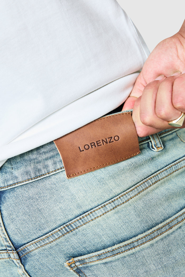 Stacked Jean  - Champagne Blue