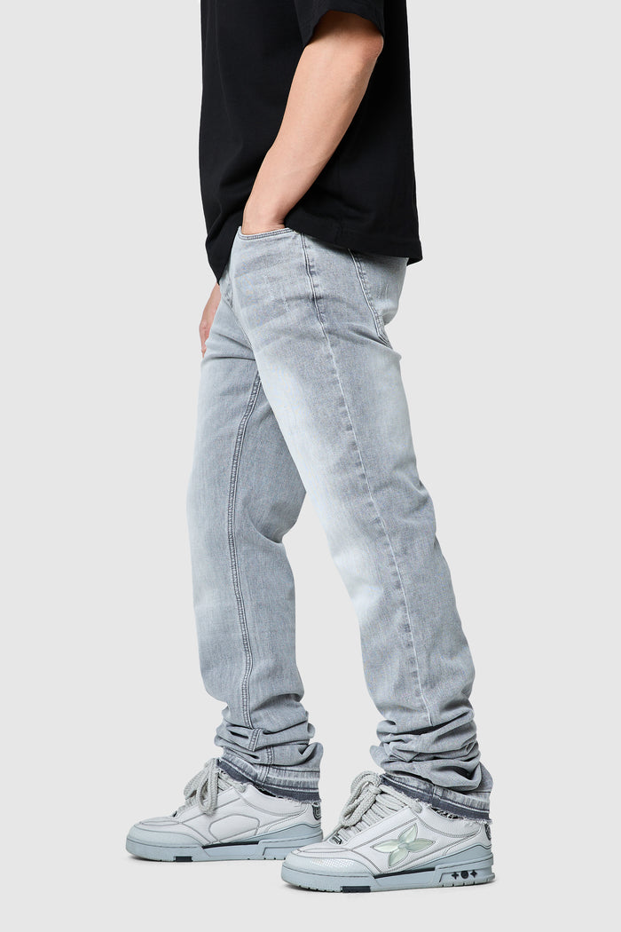 Stacked Jean - Light Grey