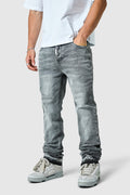 Stacked Jean  - Mid Grey