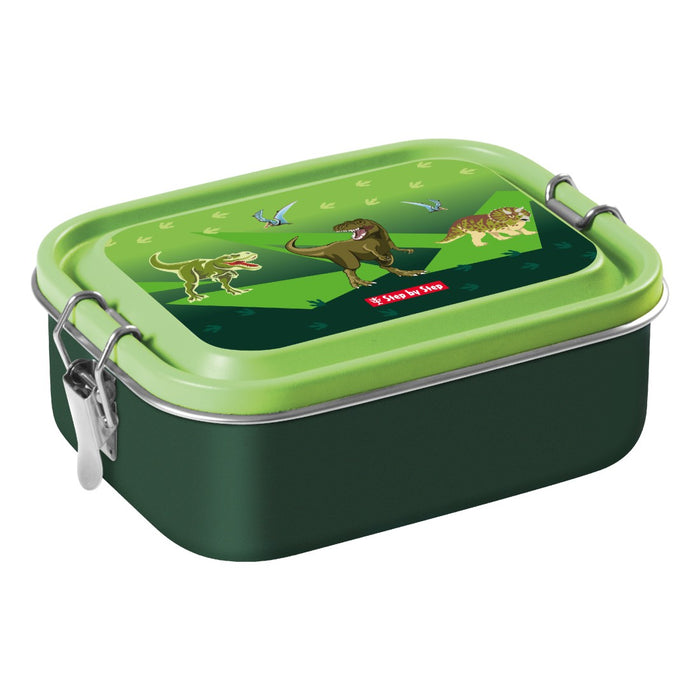 Step by Step Edelstahl Lunchbox Dino