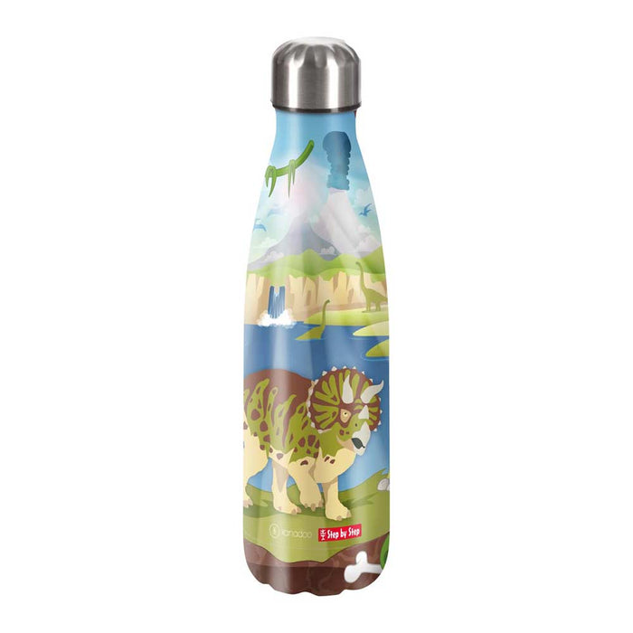 Step by Step Edelstahl Trinkflasche Dino Tres