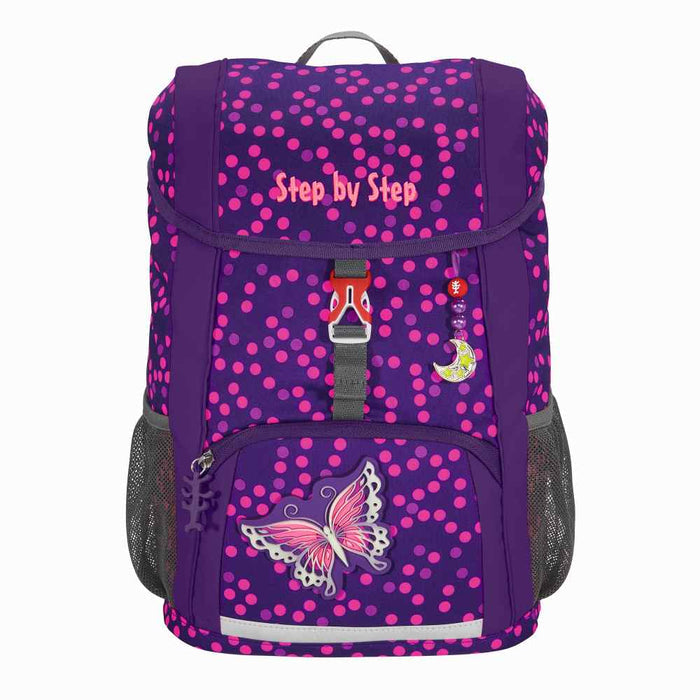 Step by Step JUNIOR KID Shine Kindergartenrucksack-Set 3tlg. Butterfly Night Ina