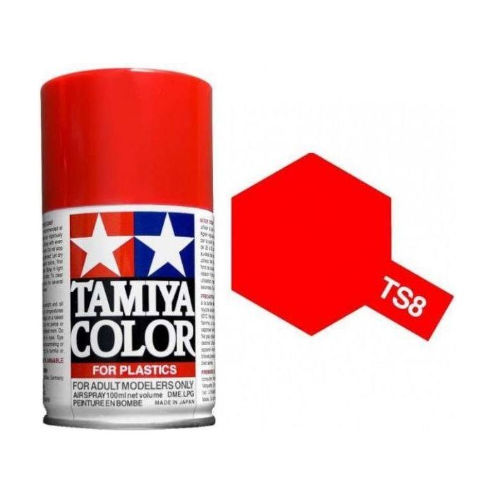 TAMIYA TS-8 Lacquer Spray 100ml - ITALIAN RED