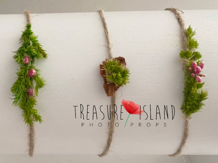 Tiny Forest - Newborn Botanical Tieback | 3 Designs