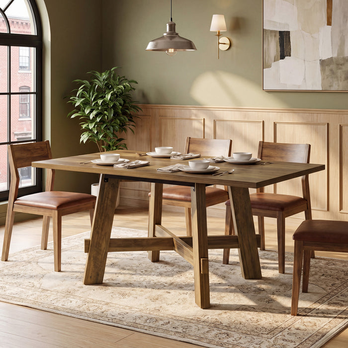 Tribesigns 47-Inch Dining Table, Cross Brace Kitchen Table for 4