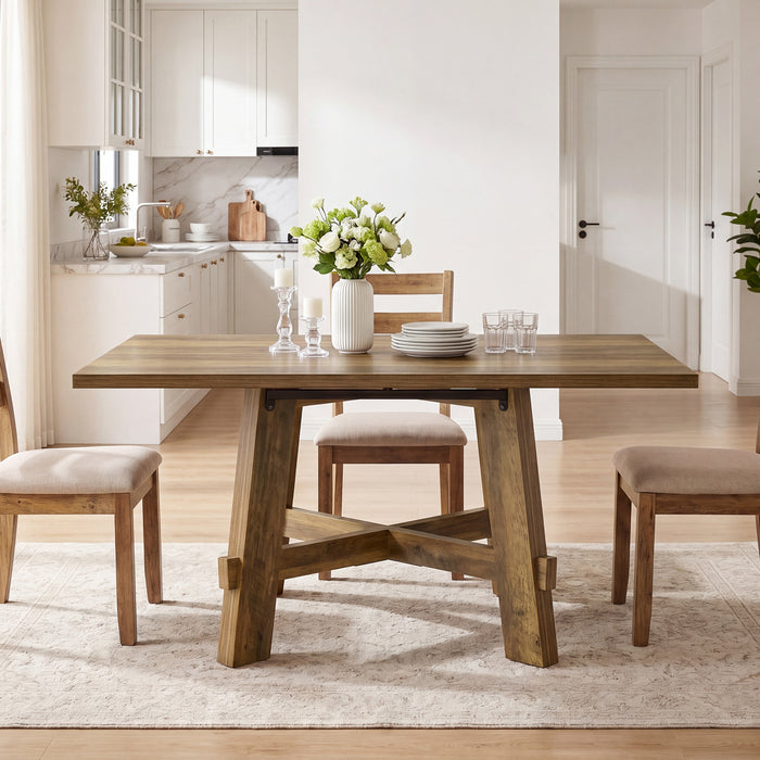 Tribesigns 47-Inch Dining Table, Cross Brace Kitchen Table for 4